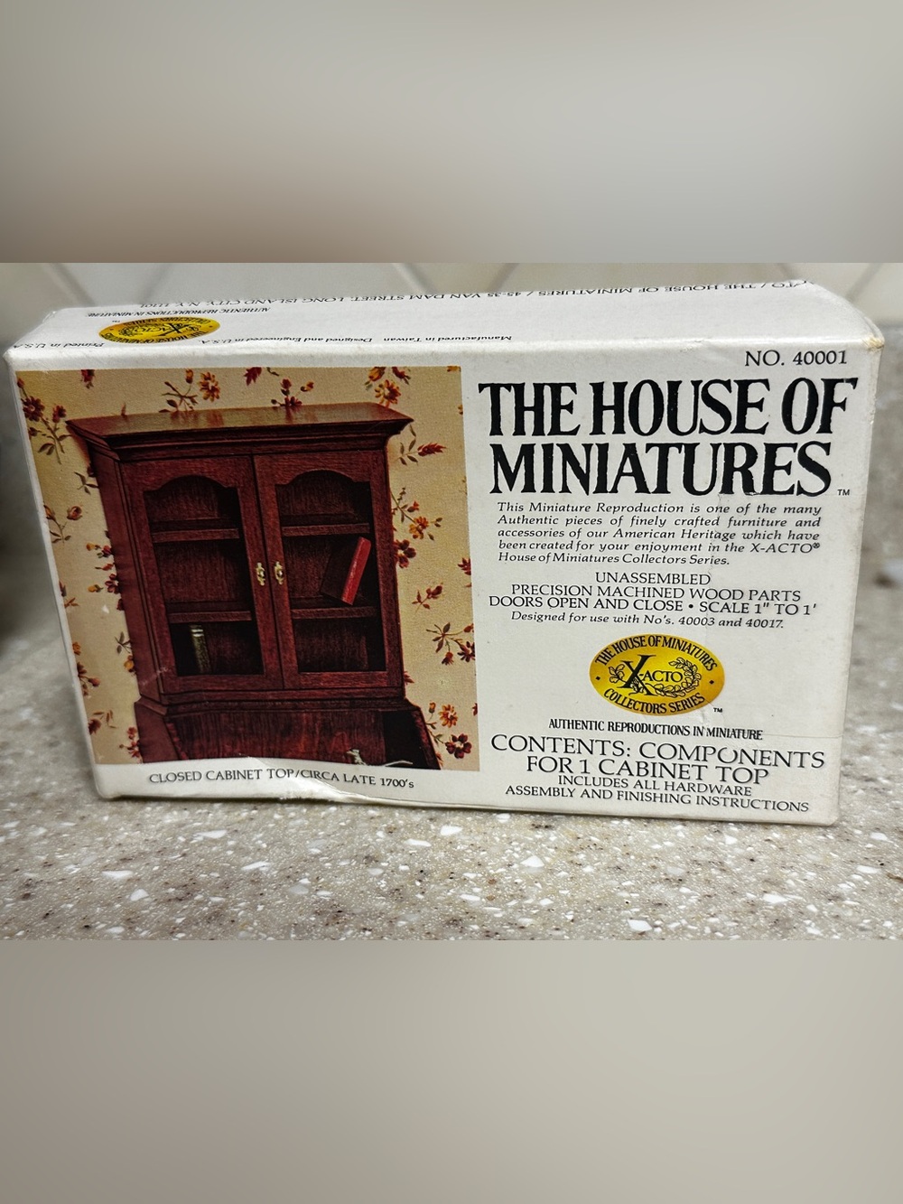 X-ACTO The House of Miniatures Closed Cabinet Top No 40001 Vintage Dollhouse